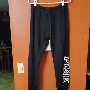 PINK Victoria's Secret Black Logo Jogger Sweatpants